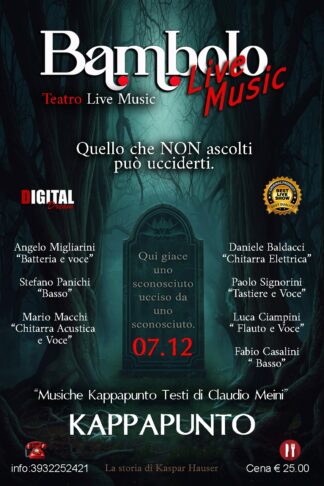 KAPPAPUNTO Live Concert!! - Lunedì <b><span style="color: #ff0000;"> 7 </span></b> Dicembre