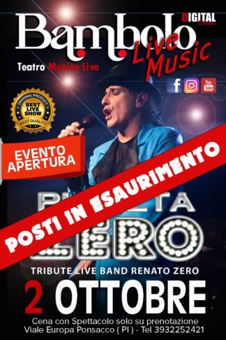 PIANETA ZERO!!! Evento APERTURA STAGIONE Autunnale 2026!!! - Venerdì <b><span style="color: #ff0000;"> 2 </span></b> Ottobre