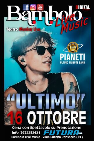 PIANETI Tributo a "ULTIMO"!! - Venerdì <b><span style="color: #ff0000;"> 16 </span></b> Ottobre