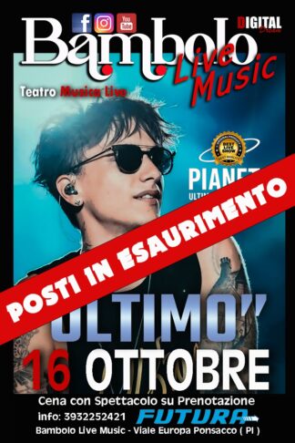 PIANETI Tributo a "ULTIMO"!! - Venerdì <b><span style="color: #ff0000;"> 16 </span></b> Ottobre
